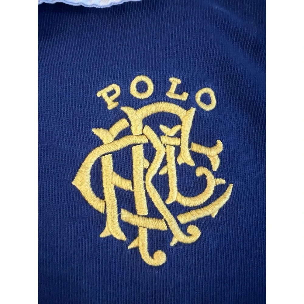 Vtg 90's Polo Ralph Lauren Multi Color Cotton Men's Rugby XL Color Block F36